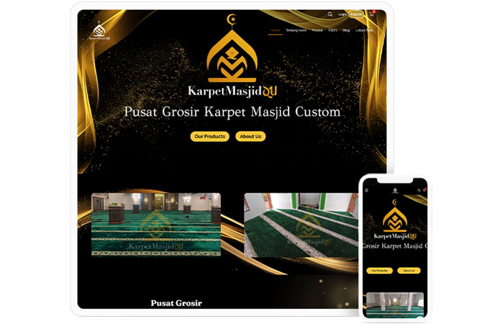 E-commerce website for mosque carpet store